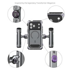 SmallRig 5585 Megatron Edition iPhone 17 Pro  için Çift El Tipi Mobil Cihaz Kiti