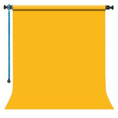 GDX Sabit (Tavan & Duvar) Kağıt Sonsuz Stüdyo Fon Perde (Deep Yellow) 2.70x11 Metre