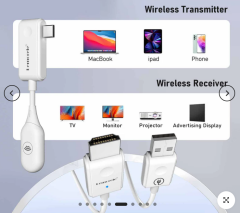 LEMORELE P10 1TX & 1RX Kablosuz HDMI/USB C Görüntü Aktarım Cıhazı