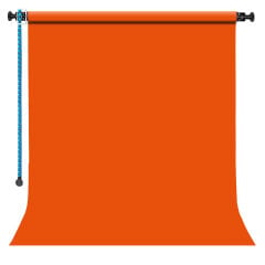GDX Sabit (Tavan & Duvar) Kağıt Sonsuz Stüdyo Fon Perde (Tangelo) 2.70x11 Metre