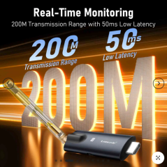 LEMORELE R1000  1TX & 1RX Kablosuz HDMI Görüntü Aktarım Cıhazı