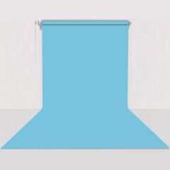 Gdx Sabit (Tavan & Duvar) Kağıt Sonsuz Stüdyo Fon Perde (True Blue) 2.70x11 Metre