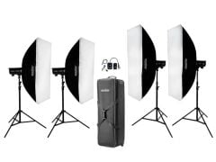 Godox DP800 III V / DP400 III V 4'lü Paraflaş Kit (LED Model Lambalı)