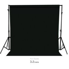 Gdx Seyyar Siyah Fon Perde (Katlanabilir Kumaş) 3x3 Metre