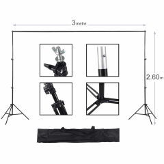 Gdx Seyyar Siyah Fon Perde (Katlanabilir Kumaş) 3x3 Metre