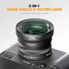 Freewell 2-in-1 Wide-Angle and Macro Lens for FUJIFILM X100 Series BLACK