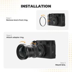 Freewell 1.5x Telephoto Lens for FUJIFILM X100 Series BLACK