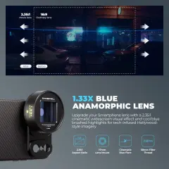 Freewell 1.33x Anamorphic Lens for Freewell Smartphone with 17mm Mount (Gold Flare)